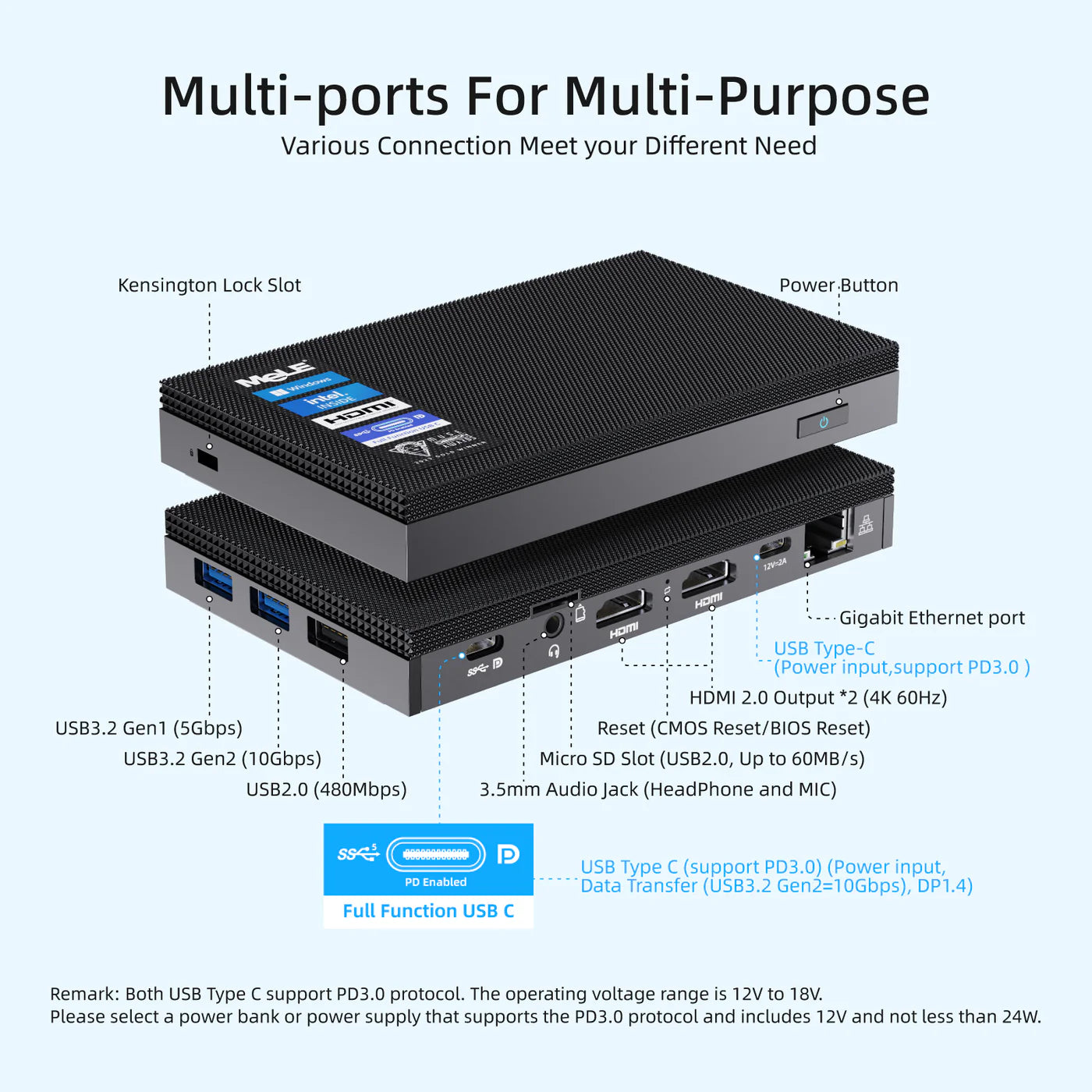 MeLE Fanless Quieter 4C Intel® N100 Win11 Pro