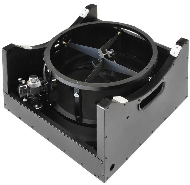 Explore Scientific Generation II 16-inch Truss Tube Dobsonian Telescope with adjustable mount and optical tube.
