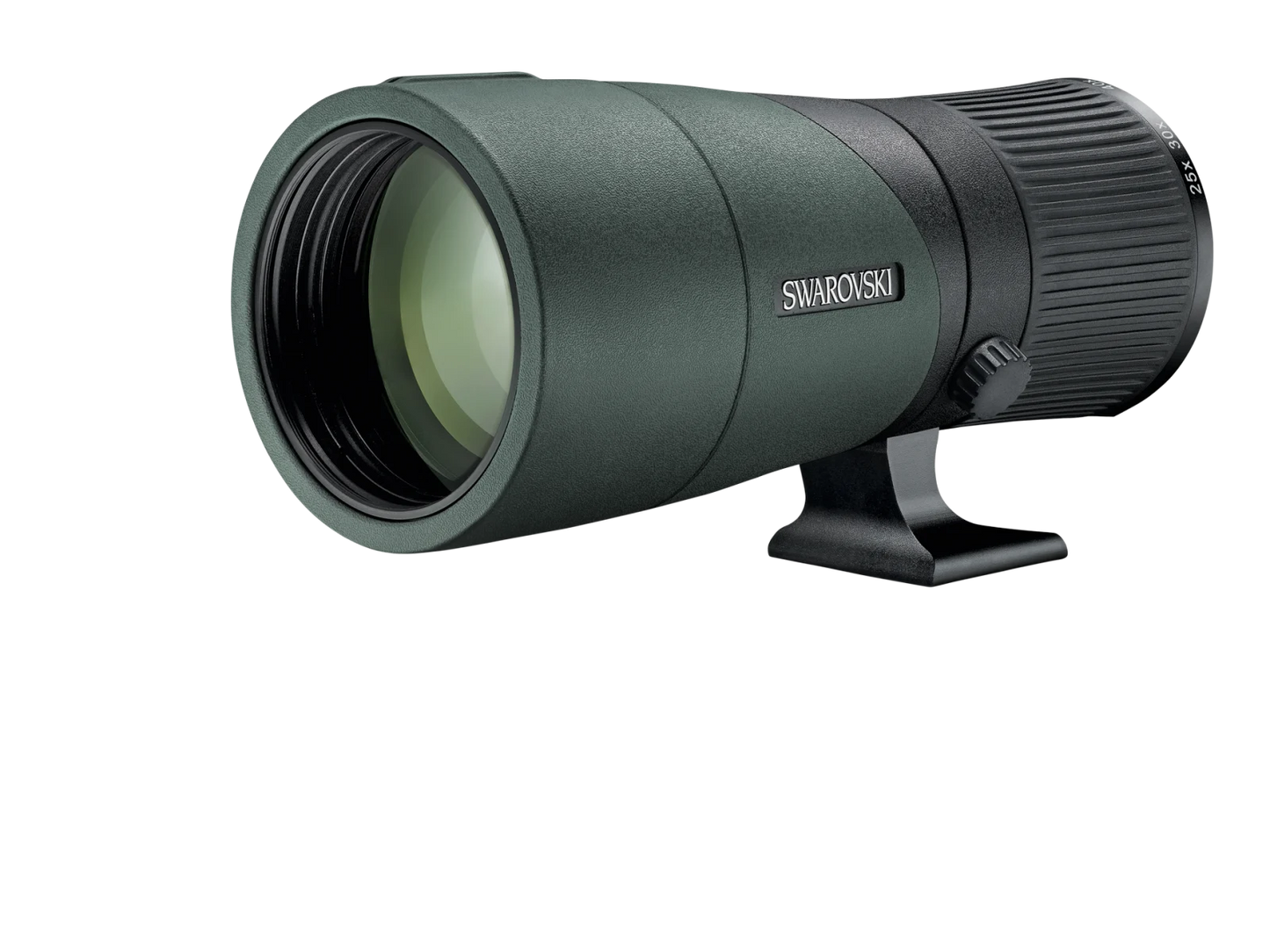 Swarovski ATX/STX/BTX spotting scope objective module with lens and focusing ring, black optical equipment for outdoor observation.