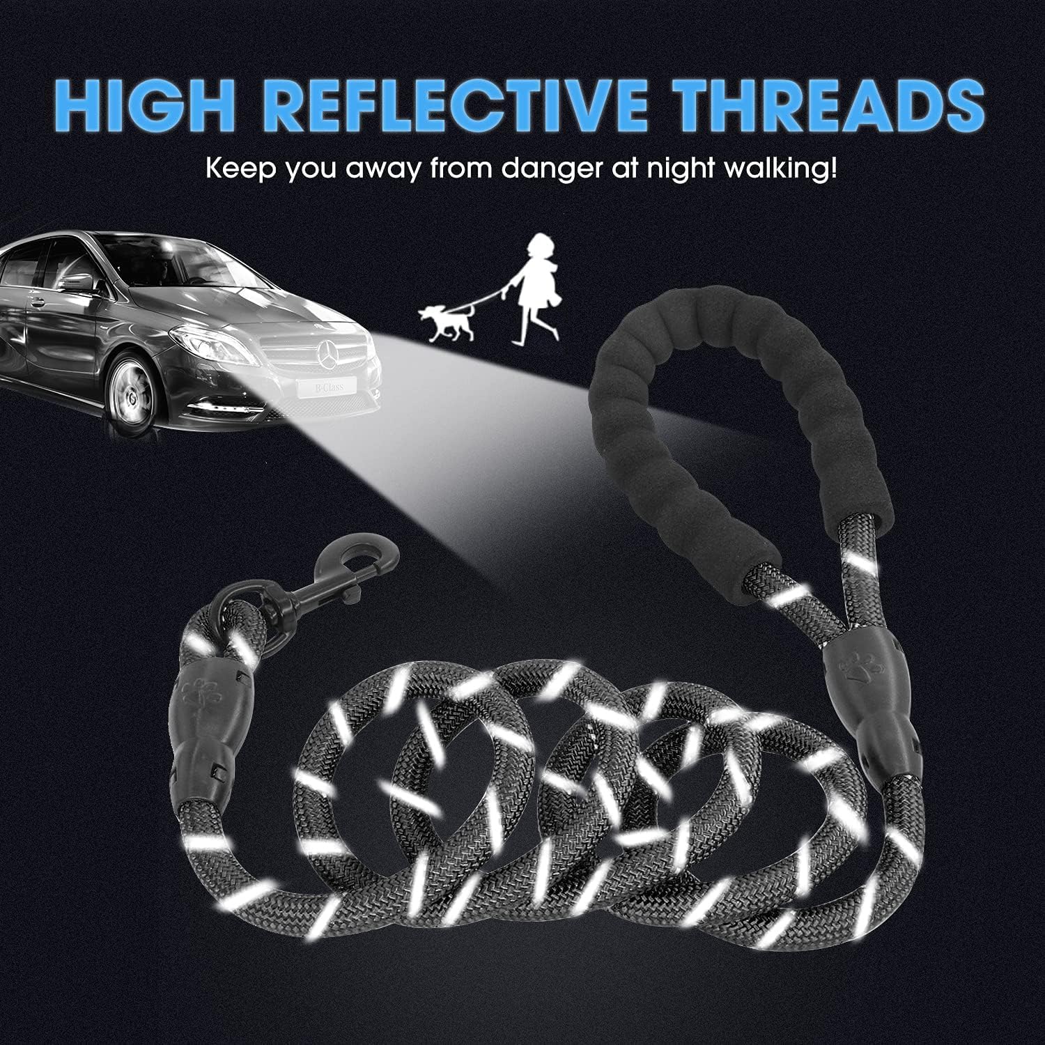 SUSRU ProPets Premium Heavy Duty Nylon Dog Leash - EDISLA