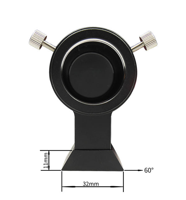 Angeleyes Mini 32mm guide scope mounted on a telescope, compact guiding device for astrophotography and precise tracking.
