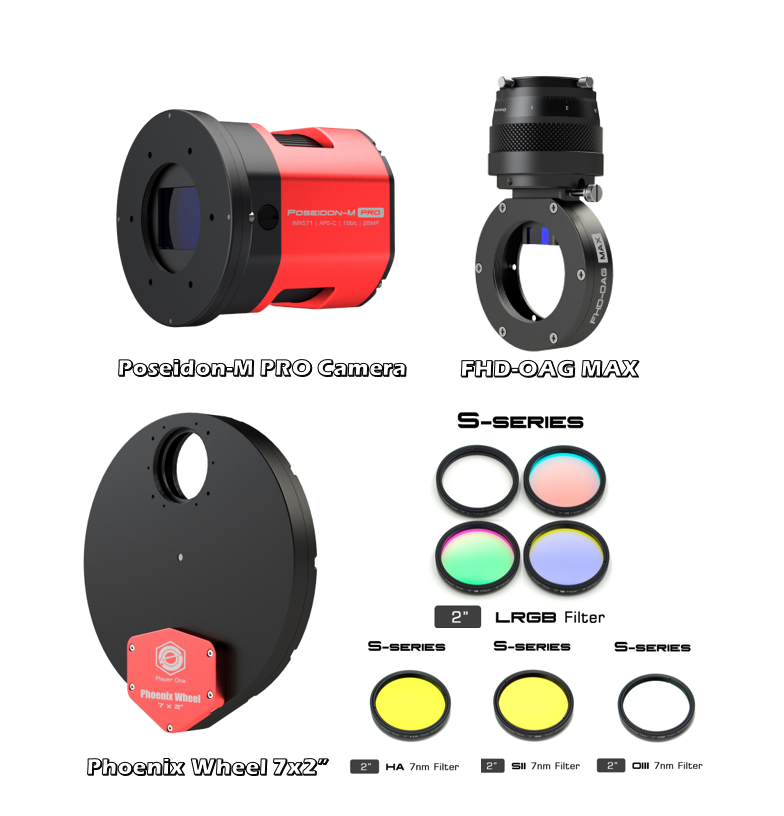 Player One Astronomy Poseidon-M Pro (IMX571) USB3.0 Mono Cooled Camera - EDISLA