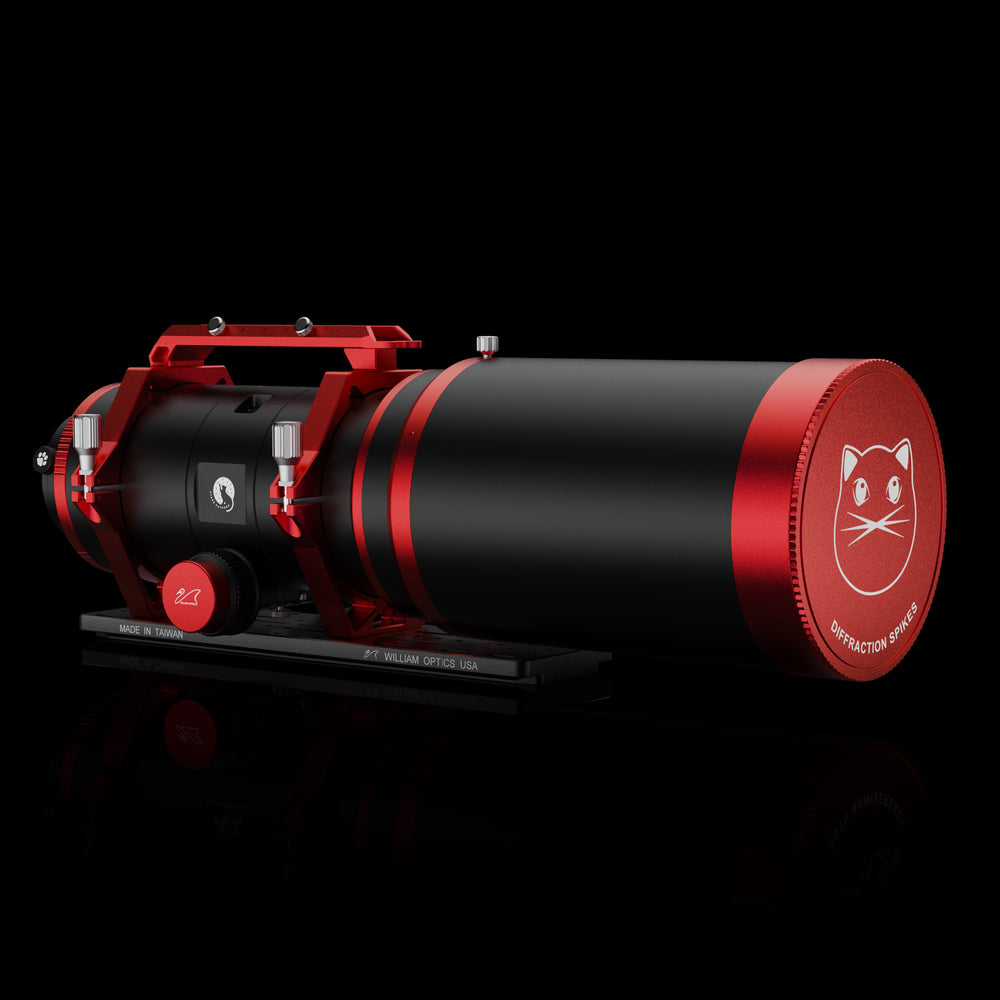 William Optics Ultra-Cat 131 astrograph telescope with a sleek black optical tube and sturdy mount for astrophotography.