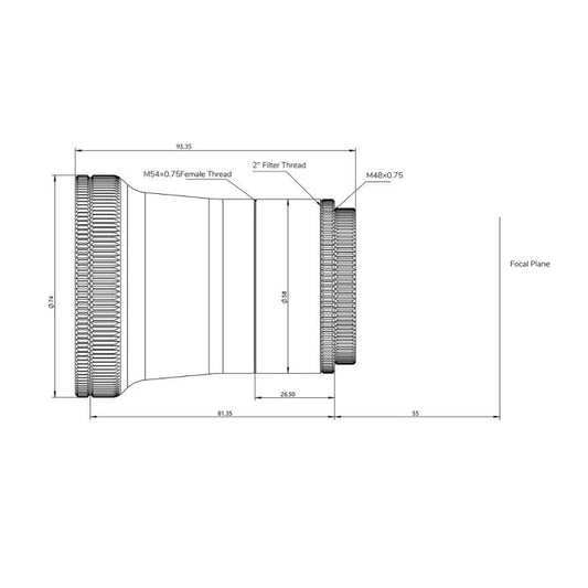 Askar Sharpstar Full Frame 1x Flattener for Sharpstar 61EDPHIII Telescope - EDISLA