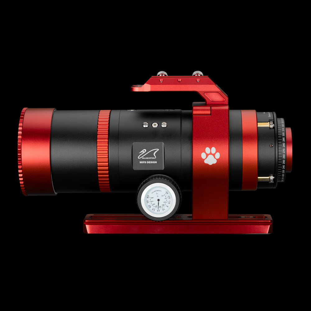 William Optics Ultra-Cat 56 astrograph telescope with sleek optical tube and mounting components, designed for astrophotography.