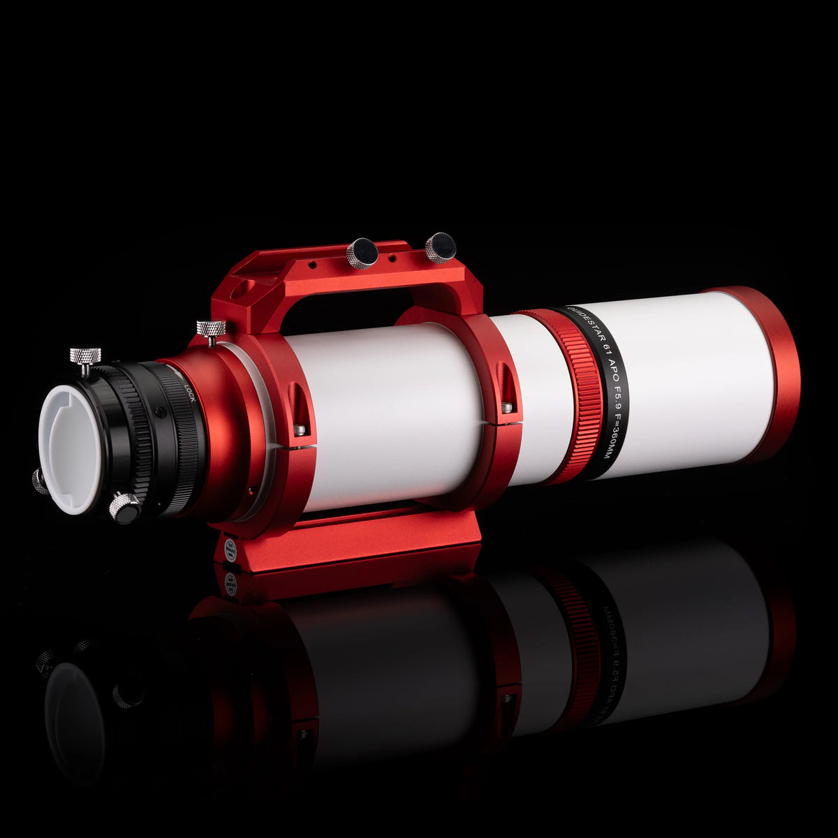 William Optics GuideStar 61 guide scope with adjustable mounting and compact design for astrophotography and telescope guiding.