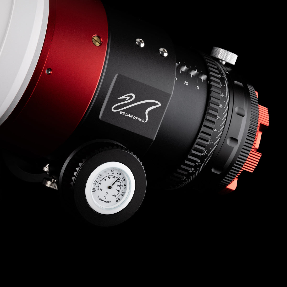 William Optics Fluorostar 132 telescope with sleek optical tube and mounting accessories, designed for high-quality astronomical observation.