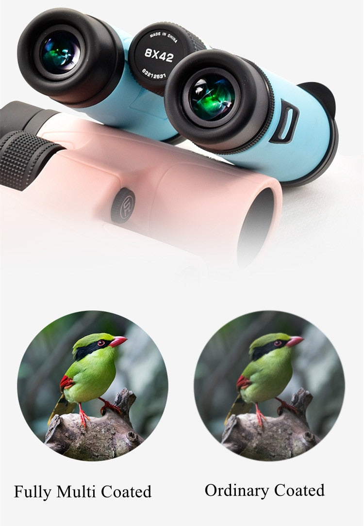 Sky Rover 8x42 Roof Prism Binoculars (Macarons Series) - EDISLA