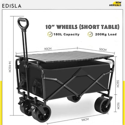 EDISLA Atlas Outdoor Foldable Wagon with Table