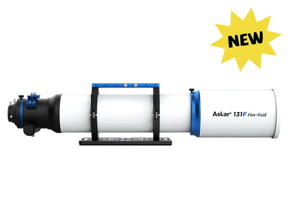 Askar 131F Flat-Field Astrograph telescope with large lens and sturdy mount, ideal for astrophotography and celestial observation.