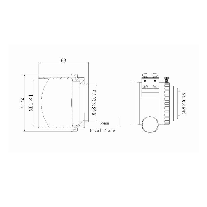 Askar 0.7x Reducer for Askar FRA400 72mm & FRA500 90mm Astrographs - EDISLA