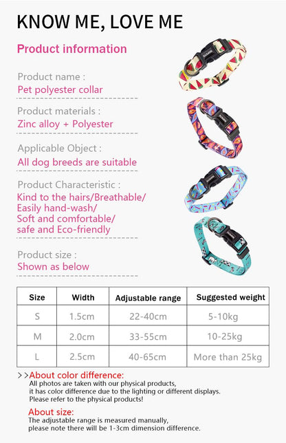 SUSRU ProPets Soft Dog Collar with Print