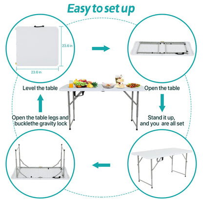 EDISLA Atlas Outdoor Folding Table 4ft