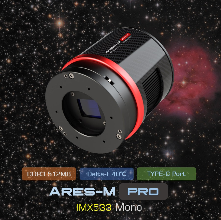 Player One Astronomy Ares-M Pro USB3.0 Mono Cooled Camera (IMX533)