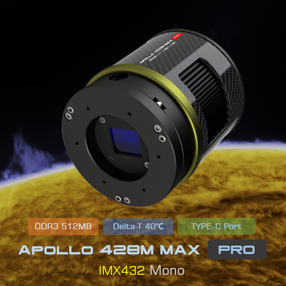 Player One Astronomy Apollo 428M MAX Pro USB3.0 Mono Cooled Camera (IMX428)