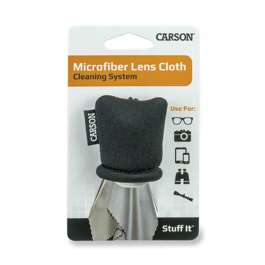 Carson Stuff-It 6.25” x 6.25” Colorful Microfiber Lens Cleaning Cloth - EDISLA