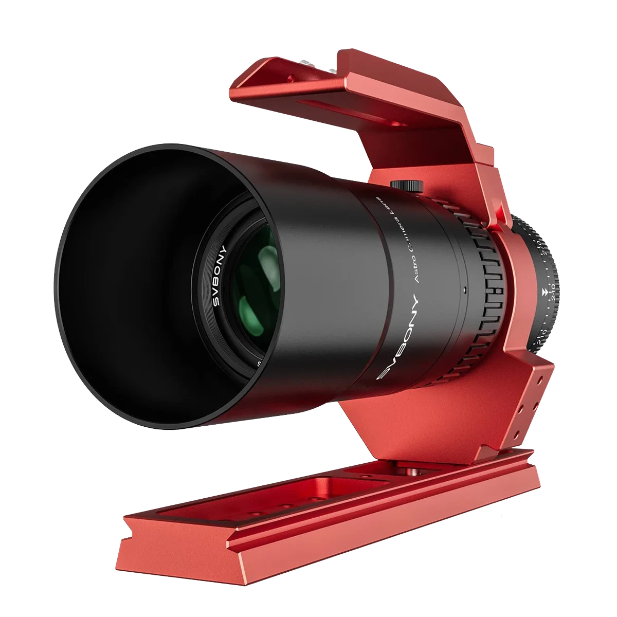 EDISLA Svbony SV545 Petzval Refractor Astrograph Lens mounted on telescope, showcasing its optical design and build quality.
