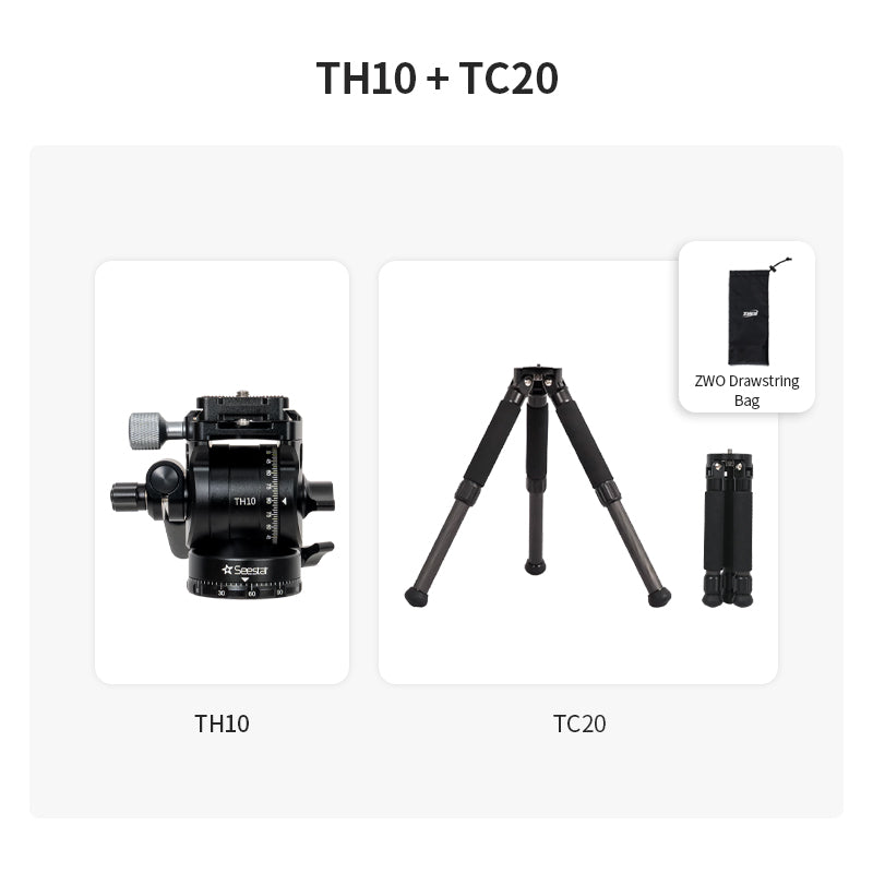 ZWO Seestar TH10 Fluid Tripod Head - EDISLA