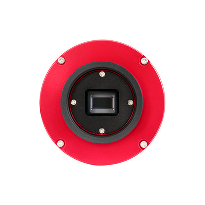 ZWO ASI585MM Pro astronomy camera with metal body and sensor, designed for astrophotography imaging.