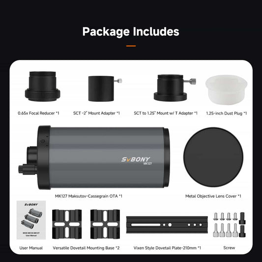 Svbony MK127 Maksutov Cassegrain Telescope OTA - EDISLA