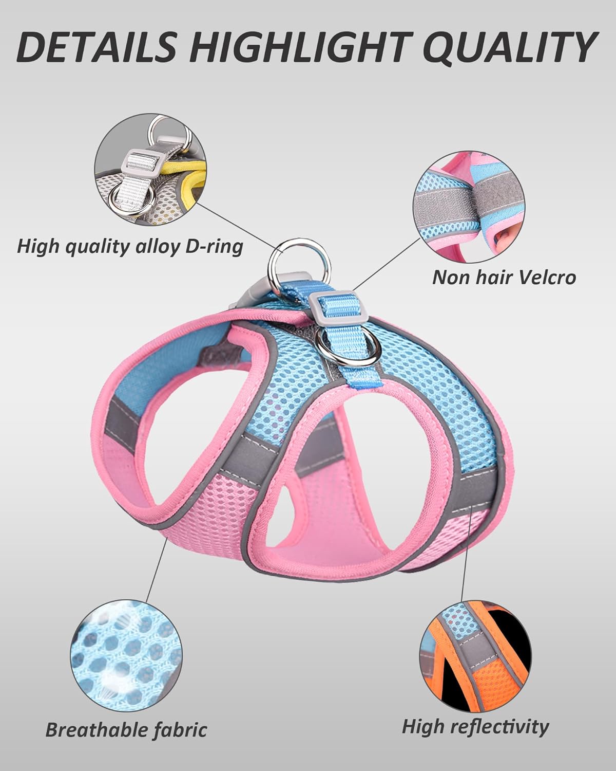 SUSRU ProPets Soft Mesh Dog Harness