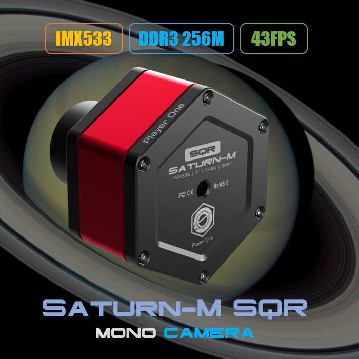 Player One Astronomy Saturn-M SQR USB3.0 Mono Camera (IMX533)