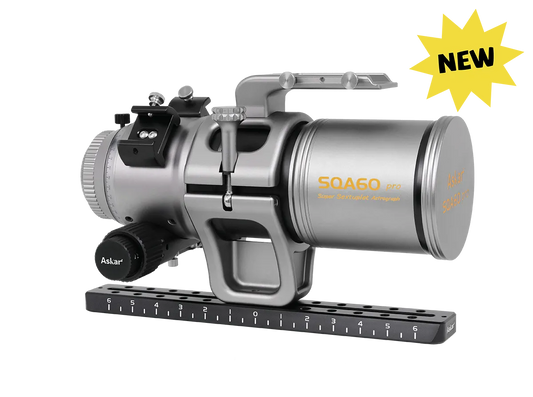 Askar SQA60 Pro astrograph telescope with adjustable mount and optical tube for astrophotography and stargazing.