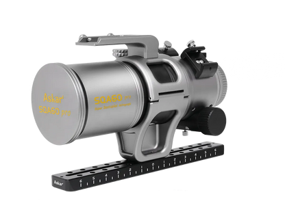 Askar SQA60 Pro astrograph telescope with sleek design and optical lens, ideal for astrophotography and celestial observation.