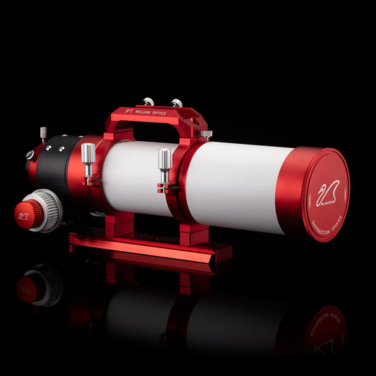 William Optics Gran-Turismo 71 II telescope with included accessories and tripod for astronomy observation.